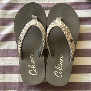 Braided thong sandals